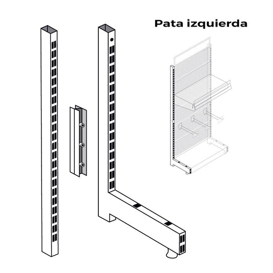 Pata izquierda para expositor 00030