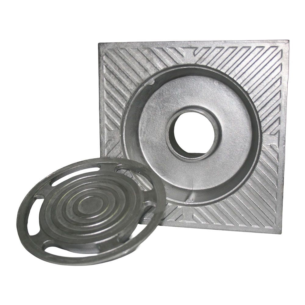 Sumidero de patio de aluminio, classic, 25 x 25 cm