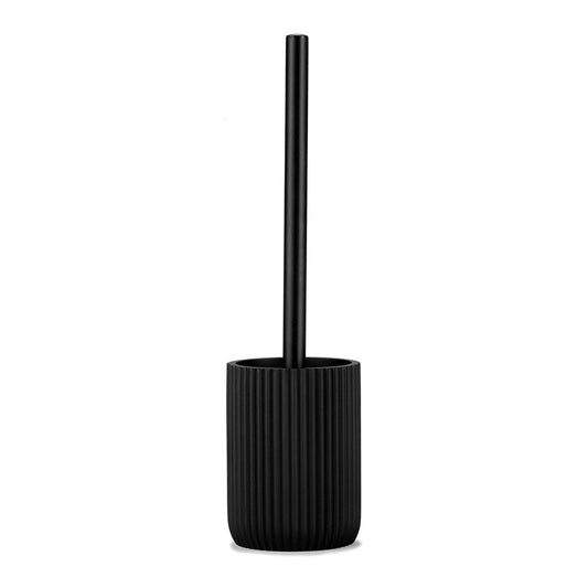 Escobillero wc resina negro mate ø9,5 x 36 cm