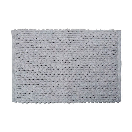Alfombra de baño gris 50 x 75 cm