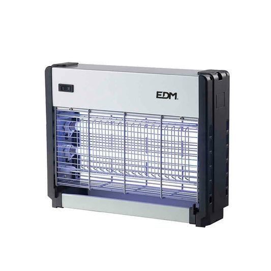 Mata insectos profesional eléctrico, cromo/negro, 2 x 8w - 50 m² - 33 x 9 x 26 cm