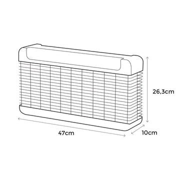 Mata insectos profesional electrónico con led, color negro, 13w - 300 m² - 47 x 10 x 26,3 cm