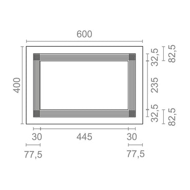 Marco microondas mcr1 60x40cm inox. 94508 micel