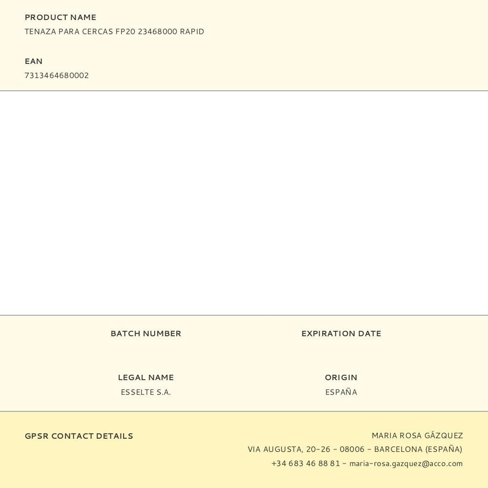 Tenazas para cercas fp20