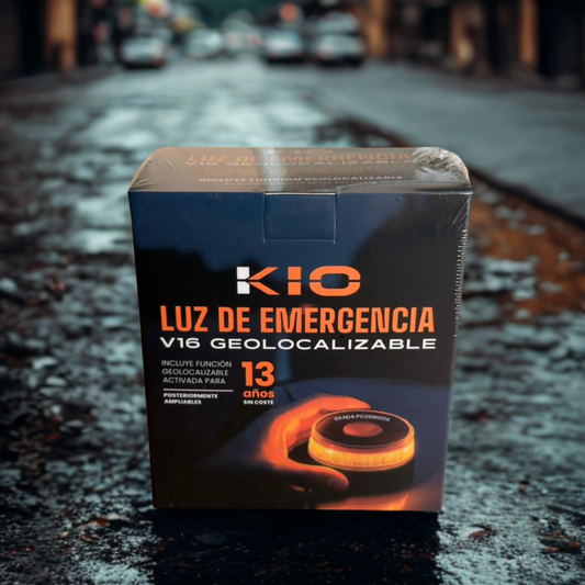 Luz de emergencia baliza V16 geolocalizable KIO