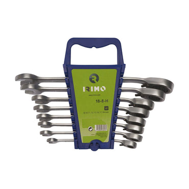 Llave combinada con carraca fija 8 - 19 mm, juego 8 piezas