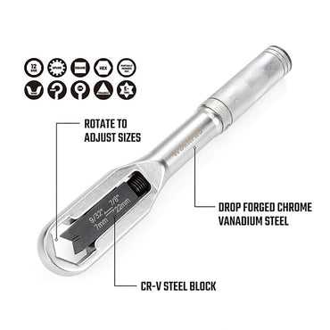 Llave ajustable universal, métrica y sae - 7 - 22 mm