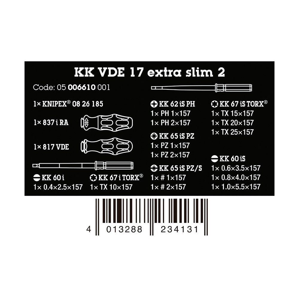 Destornilladores vde, extra slim 1, juego 16 piezas