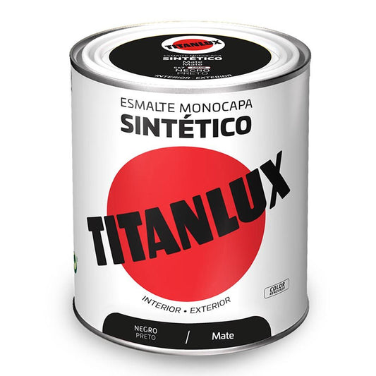 Esmalte sintético monocapa negro mate 750 ml