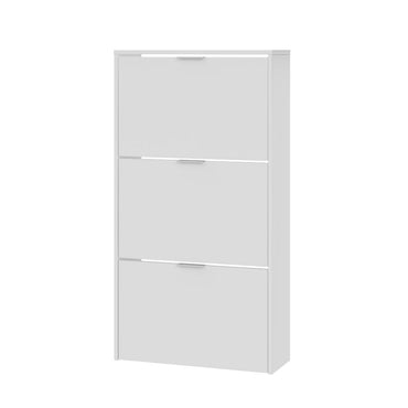 Zapatero 3 puertas abatibles blanco brillo