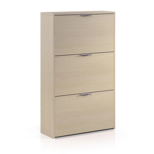 Zapatero 3 puertas abatibles roble
