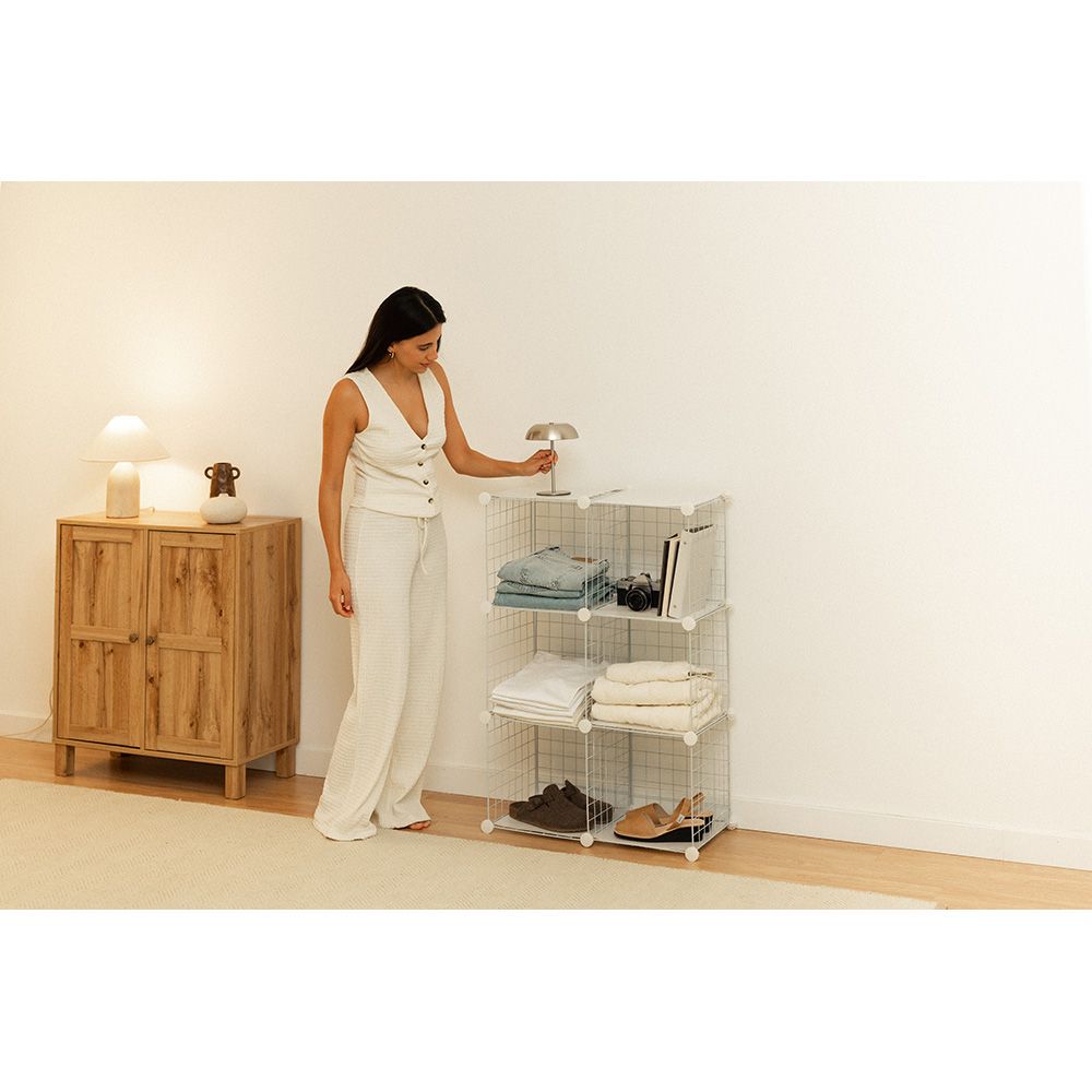 Estantería modular metálica titan c6 blanco