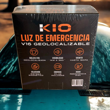 Luz de emergencia baliza V16 geolocalizable KIO