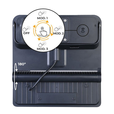 Aplique solar 12w 1.600lm 6.500k. edm