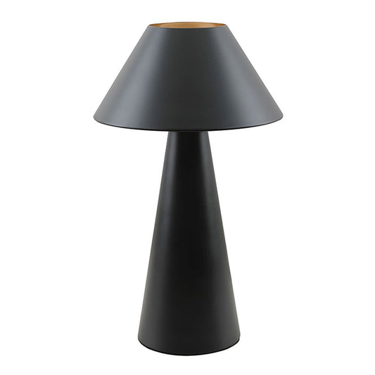 Lámpara de mesa, e27, tipo seta, color negro, ø200 x 325 mm