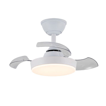 Ventilador de techo led 3cct aspas retráctiles hornet 32 w 3195 lm blanco, aspas ø56 cm, plafón ø26 cm, altura 34 - 44 cm