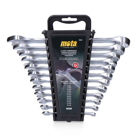 Llave combinada de 6 a 19 mm, juego 12 piezas