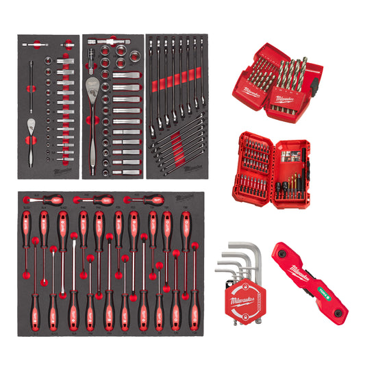 Milwaukee Conjunto universal de espumas 170pcs