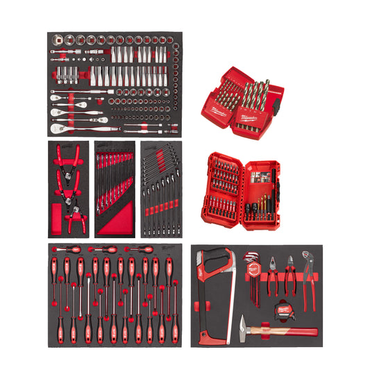 Milwaukee Conjunto industria de espumas 244pcs