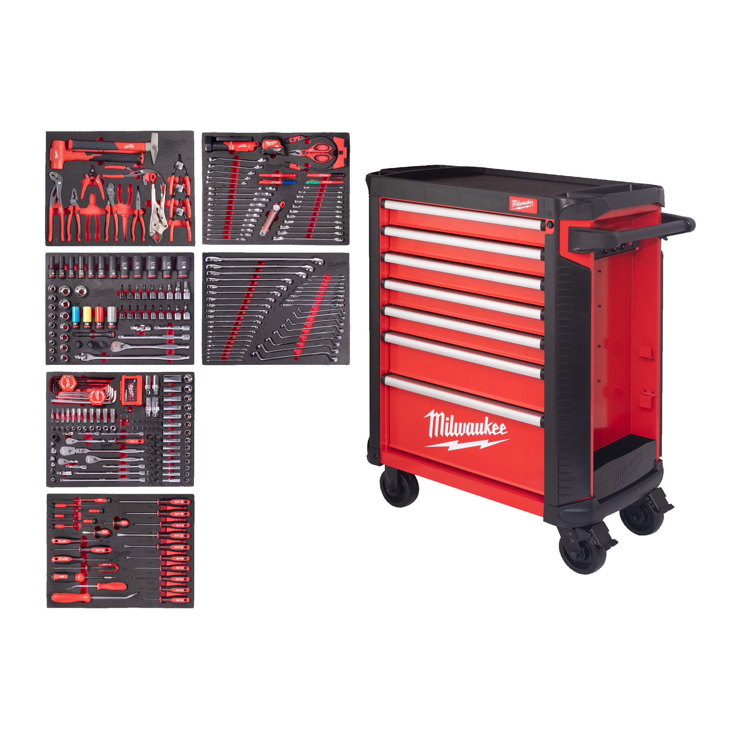 Milwaukee Carro de herramientas TOOLGUARD™ gris de 78cm con herramienta