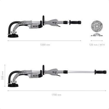 Werku WK400210 Lijadora Paredes Techos Hormigón 125 mm 1010W