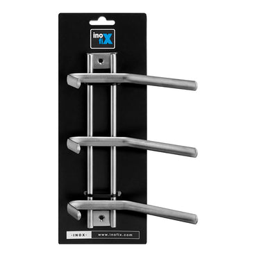 Colgador de acero inoxidable 6 ganchos doble (blister)