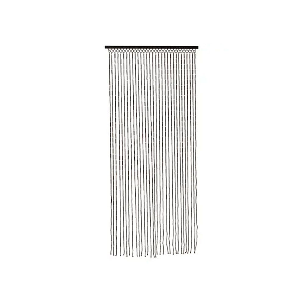 Cortina de bambú, color marrón oscuro, para puerta, 90 x 200 cm