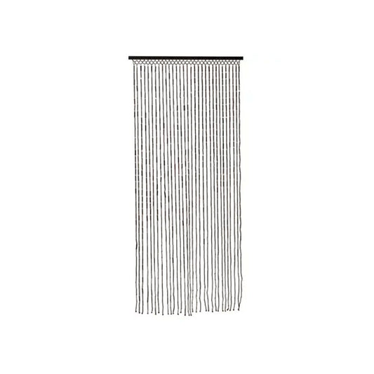 Cortina de bambú, color marrón oscuro, para puerta, 90 x 200 cm