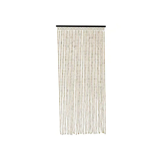 Cortina de bambú, color natural, para puerta, 90 x 200 cm