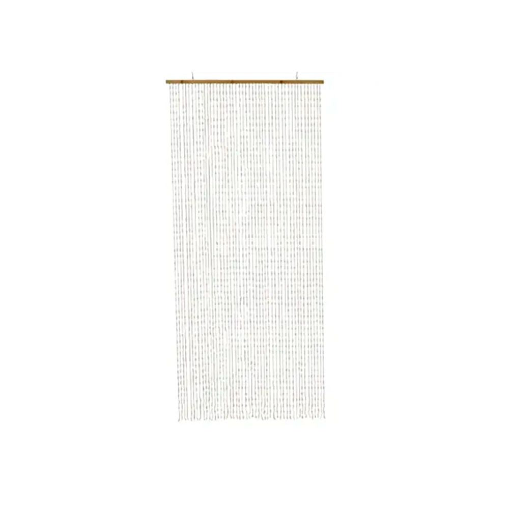 Cortina de plástico y barra de madera, para puerta, 90 x 200 cm
