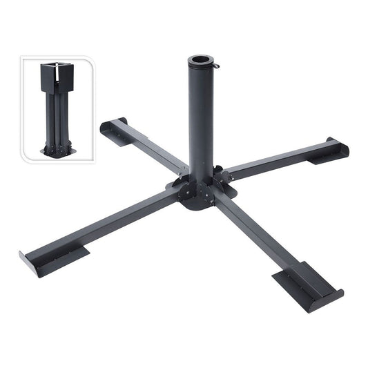 Base parasol metal plegable 4 patas