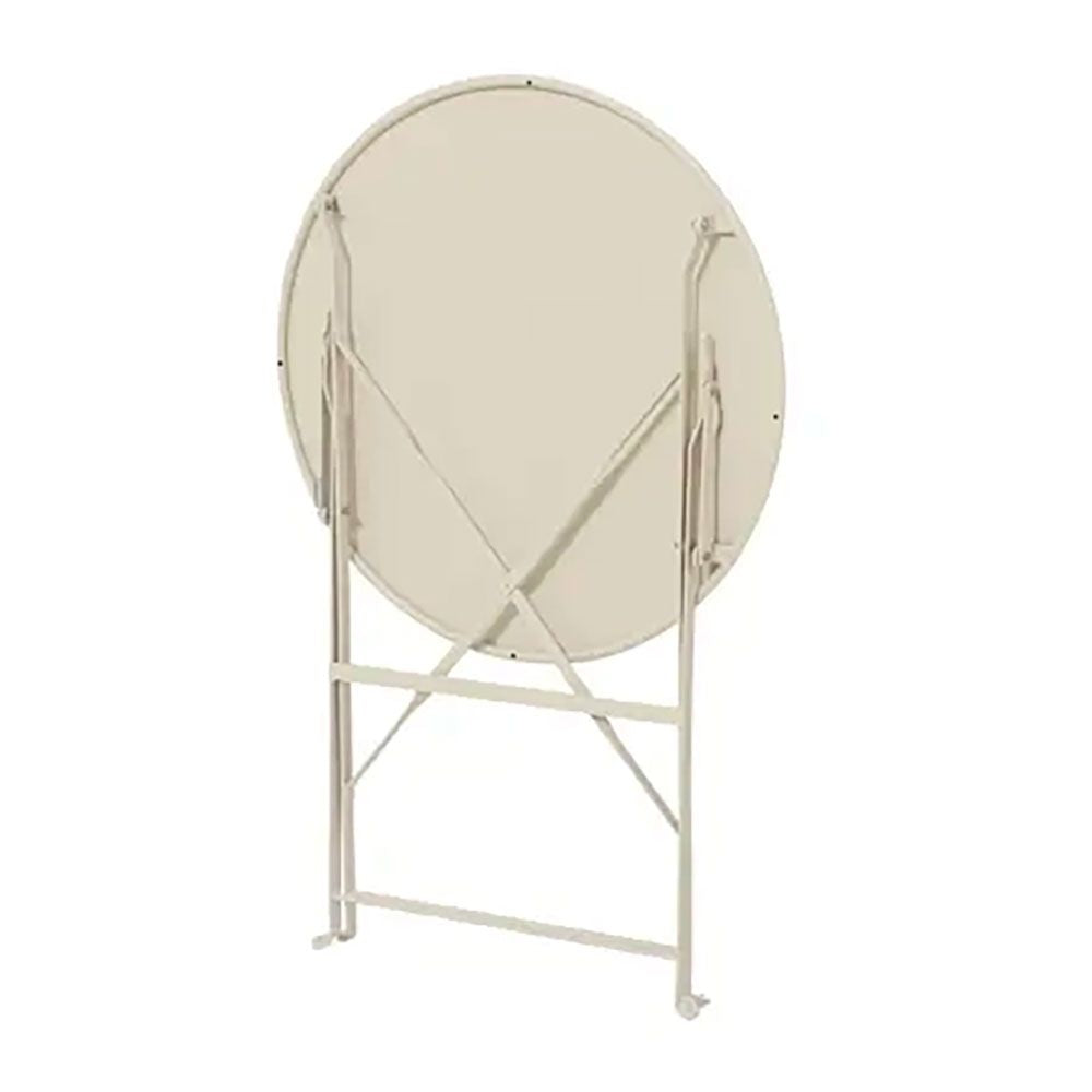 Conjunto de mesa y 2 sillas helsingborg, plegables, de acero, blanco
