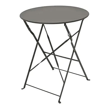 Conjunto de mesa y 2 sillas helsingborg, plegables, de acero, gris antracita