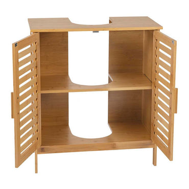 Armario bajo para lavabo de bambú 60 x 30 x 62 cm