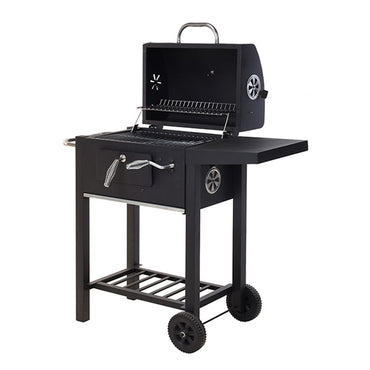 Barbacoa de carbon con tapa 48,5x36x96cm