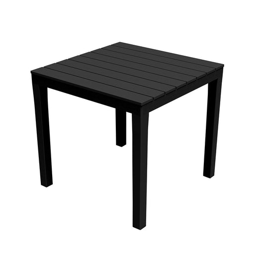 Mesa cuadrada bali color antracita para exterior 78 x 78 x 72 cm