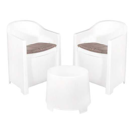 Conjunto jardín 3 piezas blanco