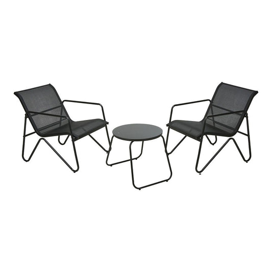 Conjunto jardín 3 piezas metal antracita