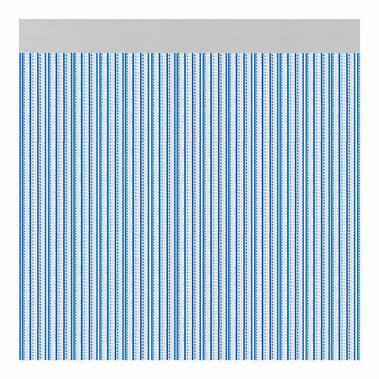 Cortina para puerta modelo brescia color azul 90 x 210 cm