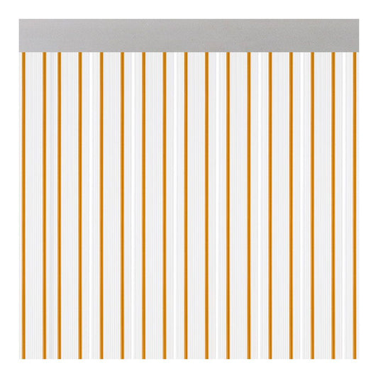 Cortina para puerta modelo ferrara transparente color miel 90 x 210 cm