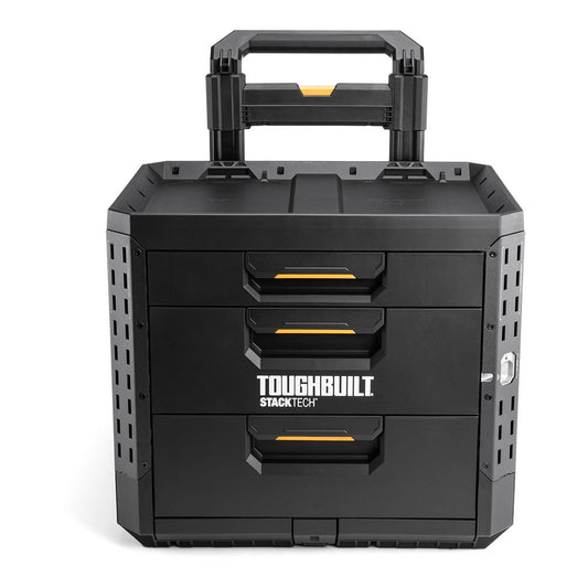 Caja de herramientas con 3 cajones, ruedas y cierre stacktech, 53 x 40,5 x 47,7 cm