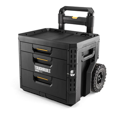 Caja de herramientas con 3 cajones, ruedas y cierre stacktech, 53 x 40,5 x 47,7 cm