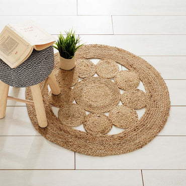Alfombra de yute calada ø80 cm