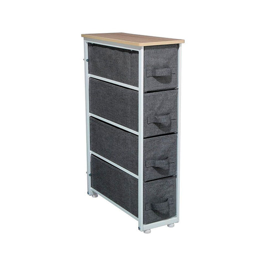 Cajonera estrecha gris oscuro 73,5 x 48 x 20 cm