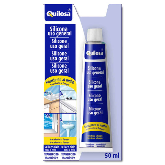 Quilosa Allzweck-Silikon-Anti-Schimmel, Weiß, 50 ml