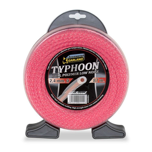 Hilo para desbrozadora typhoon, ovalado, ø2,4 mm, dispensador 87 m