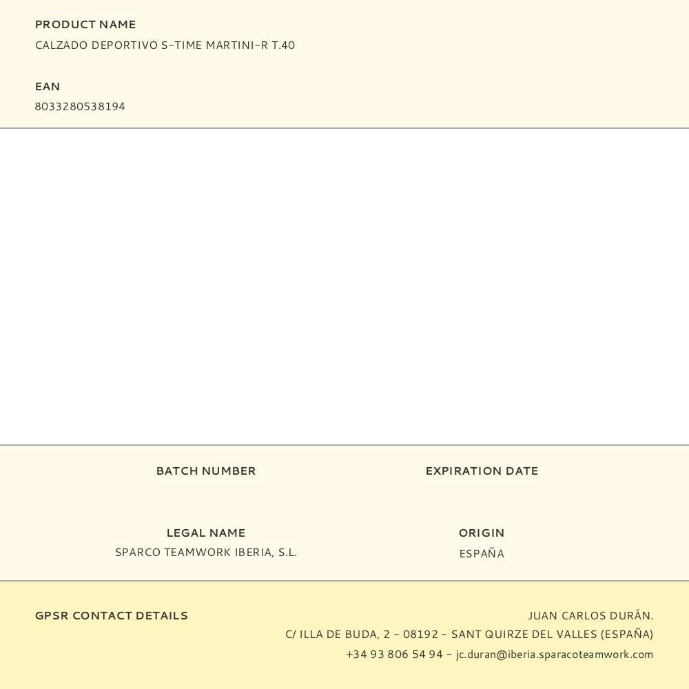 Calzado deportivo s-time martini-r t.40