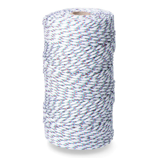 Cordón trenzado polipropileno tricolor, calibre 5 mm x 200 m