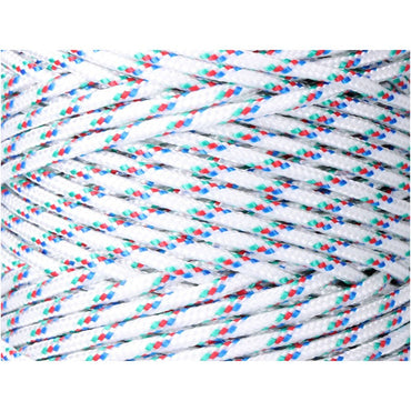 Cordón trenzado polipropileno tricolor, calibre 5 mm x 200 m