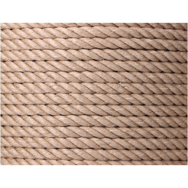 Cuerda yute natural 3 cabos calibre 6 mm x 200 m